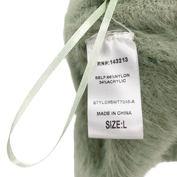 Miss Love In A Wonderland Fuzzy Soft Sweater Vest in Sage New Size Large - Picture 6 of 6